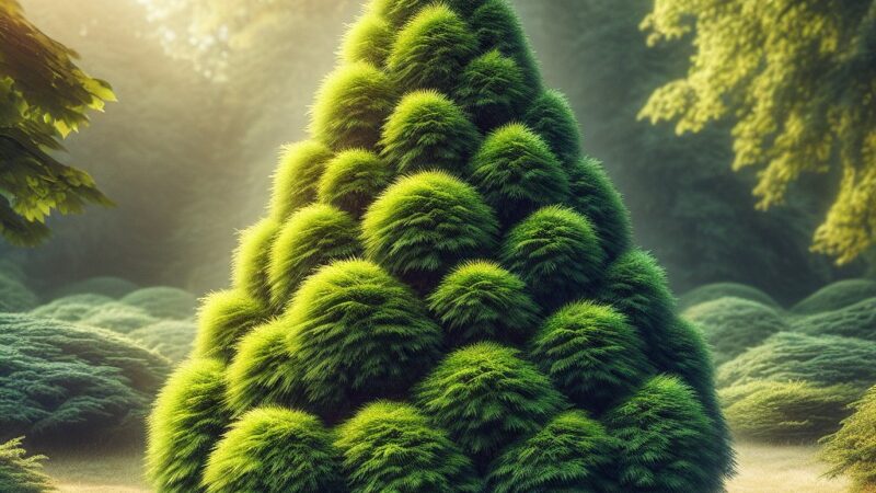 Thuja brabant als Blickfang im Vorgarten